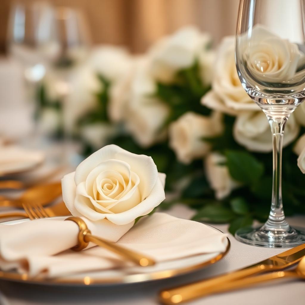Luxury wedding table detail Dubai